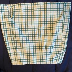 Green plaid skirt